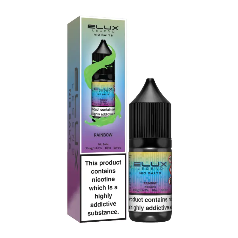  Rainbow Nic Salt E-Liquid by Elux Legend 10ml 