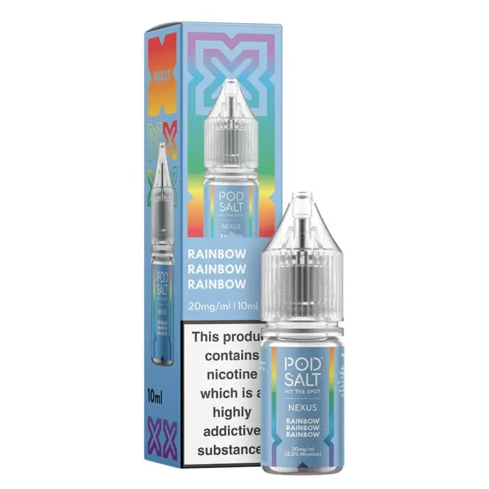 Rainbow Nic Salt E-Liquid by Pod Salt Nexus 10ml