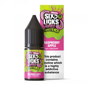 Raspberry Apple Nic Salt E-Liquid by Six Licks Tongue Twisters Salts 10ml