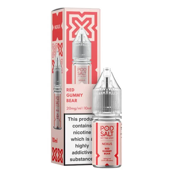 Red Gummy Bear Nic Salt E-Liquid by Pod Salt Nexus 10ml