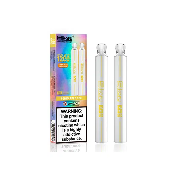 Pineapple Ice by Sikary S600 Disposable Vape 20mg - Twin Pack