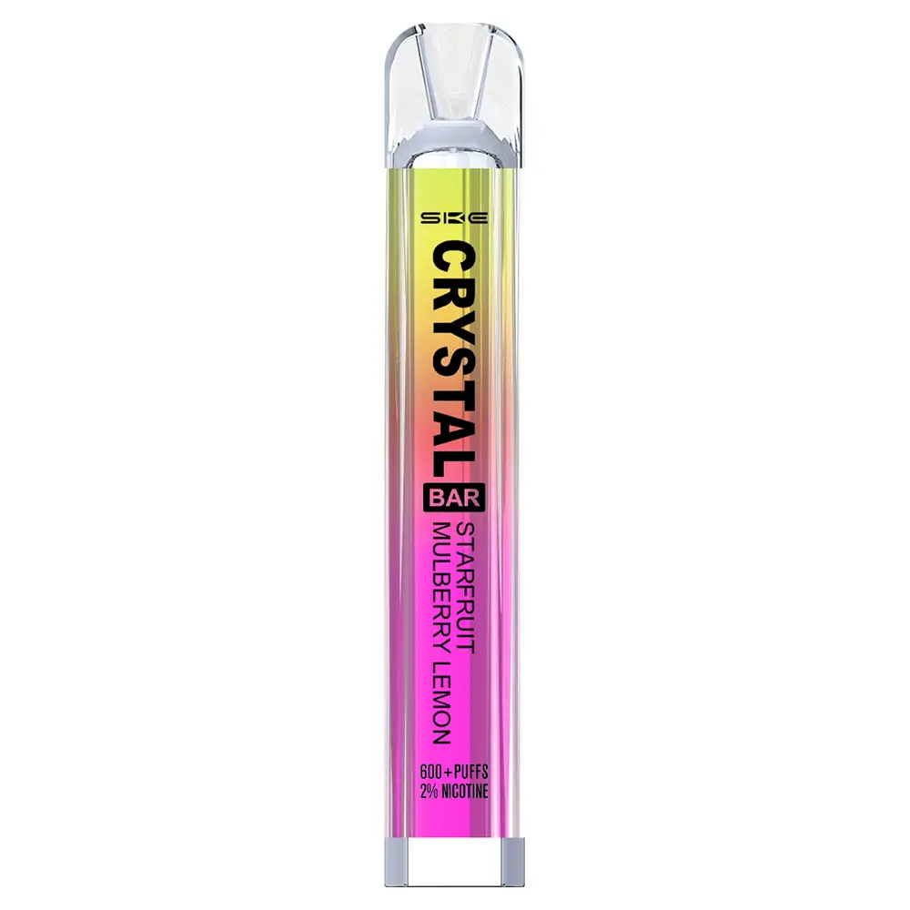 Starfruit Mulberry Lemon Crystal Bar  600 Puff Disposable Vape by SKE