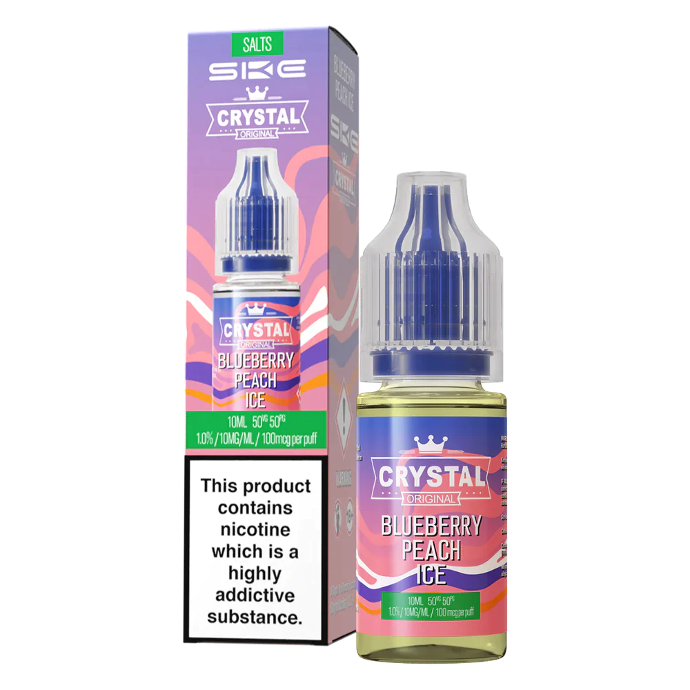 Blueberry Peach Ice Nic Salt E-Liquid by SKE Crystal Original 10ml