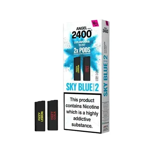 Angel 2400 Prefilled Vape Pods by Vapes Bar - Sky Blue Edition 2