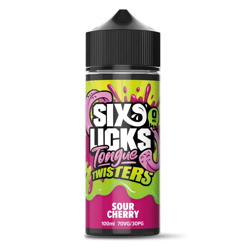 Six Licks Tongue Twisters Eliquid - Sour Cherry - 100ml