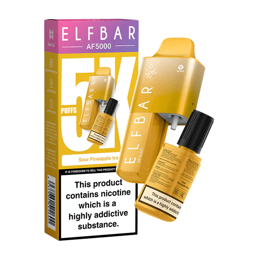  Sour Pineapple Ice by Elf Bar AF5000 Disposable Pod Kit