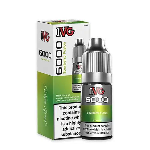  Sour Berry Fusion Nic Salt E-Liquid by IVG 6000 Bar Salts 10ml 