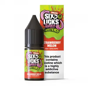 Strawberry Melon Nic Salt E-Liquid by Six Licks Tongue Twisters Salts 10ml