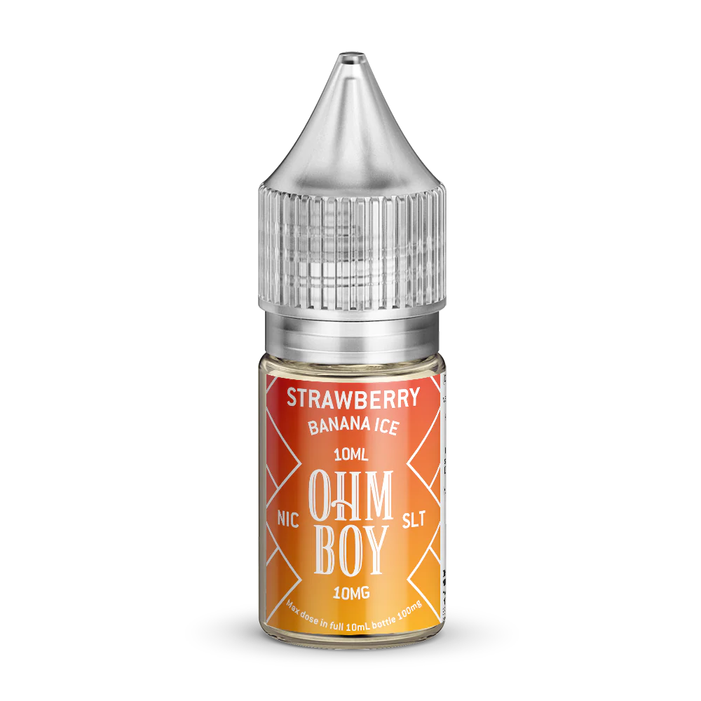 Strawberry Banana Ice Nic Salt E-Liquid by Ohm Boy 10ml 