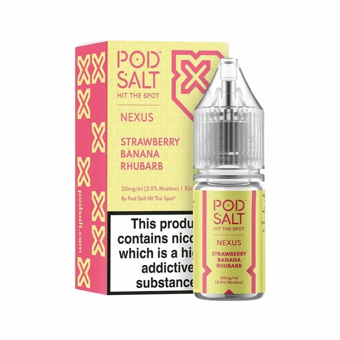  Strawberry Banana Rhubarb Nic Salt E-Liquid by Pod Salt Nexus 10ml  