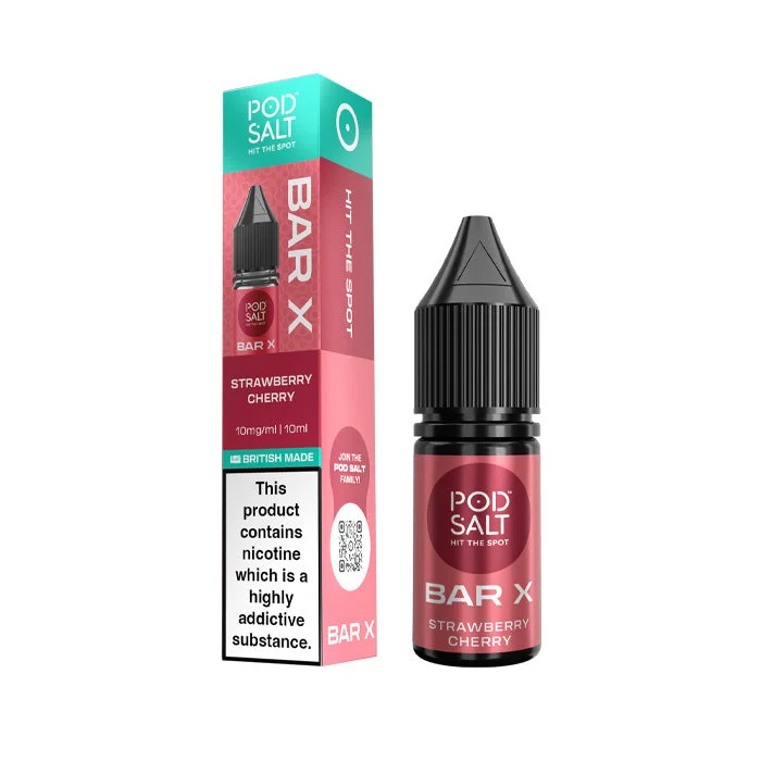 Strawberry Cherry Nic Salt E-Liquid by Pod Salt Bar X 10ml