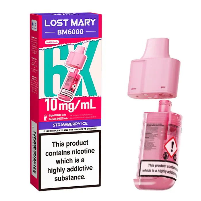Lost Mary BM6000 Pods - Strawberry Ice | 10mg
