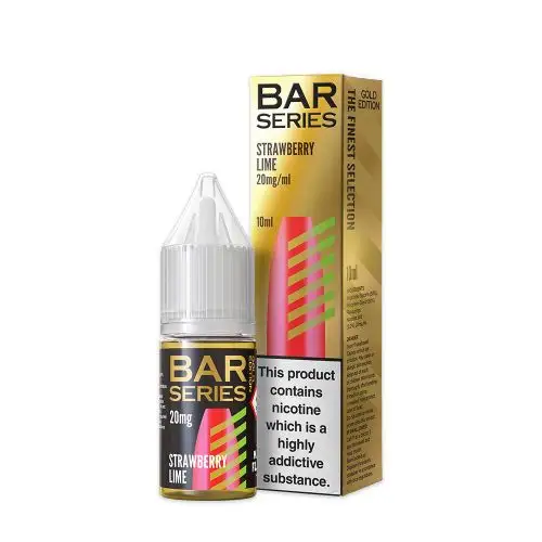 Strawberry Lime Nic Salt E-Liquid by Bar Series Gold Edition 10ml