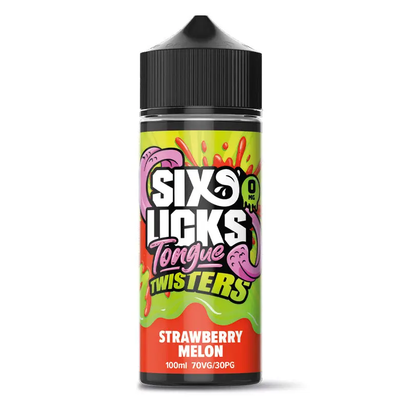 Six Licks Tongue Twisters Eliquid - Strawberry Melon - 100ml