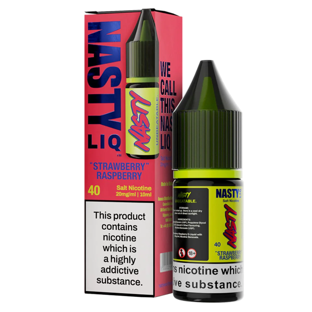 Strawberry Raspberry Nic Salt E-Liquid by Nasty Liq Salts 10ml