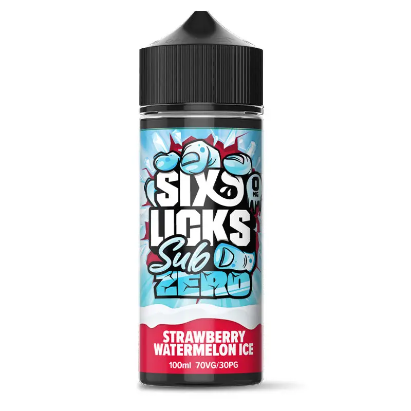 Six Licks Sub Zero Eliquid - Strawberry Watermelon Ice - 100ml