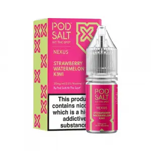 Strawberry Watermelon Kiwi Nic Salt E-Liquid by Pod Salt Nexus 10ml