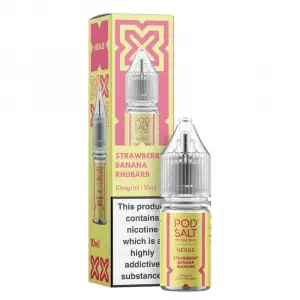 Strawberry Banana Rhubarb Nic Salt E-Liquid by Pod Salt Nexus 10ml