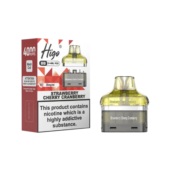 Strawberry Cherry Cranberry Higo BB 4000 Prefilled Pod