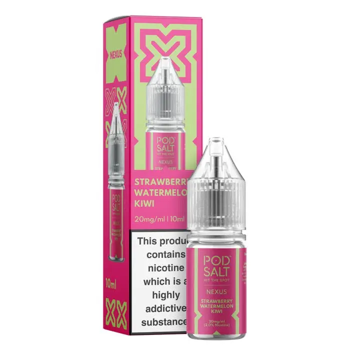 Strawberry Watermelon Kiwi Nic Salt E-Liquid by Pod Salt Nexus 10ml