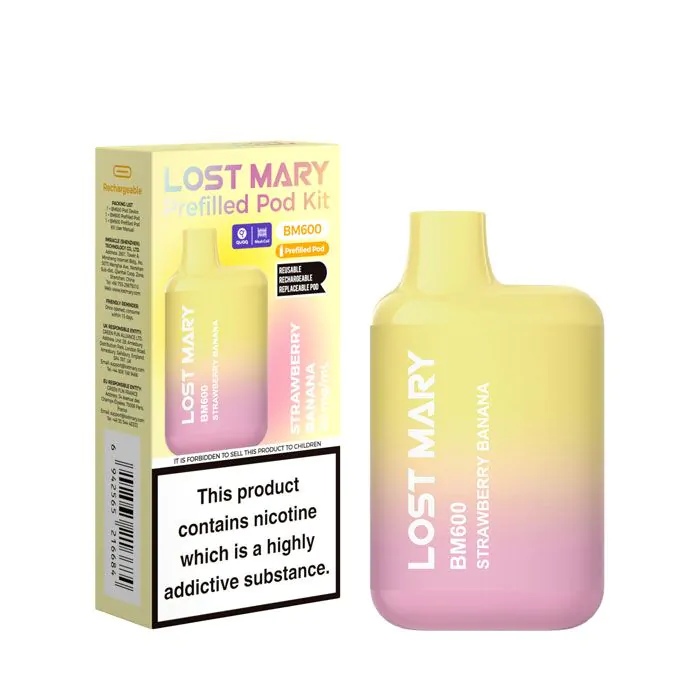 Strawberry Banana Lost Mary BM600 Prefilled Pod Kit