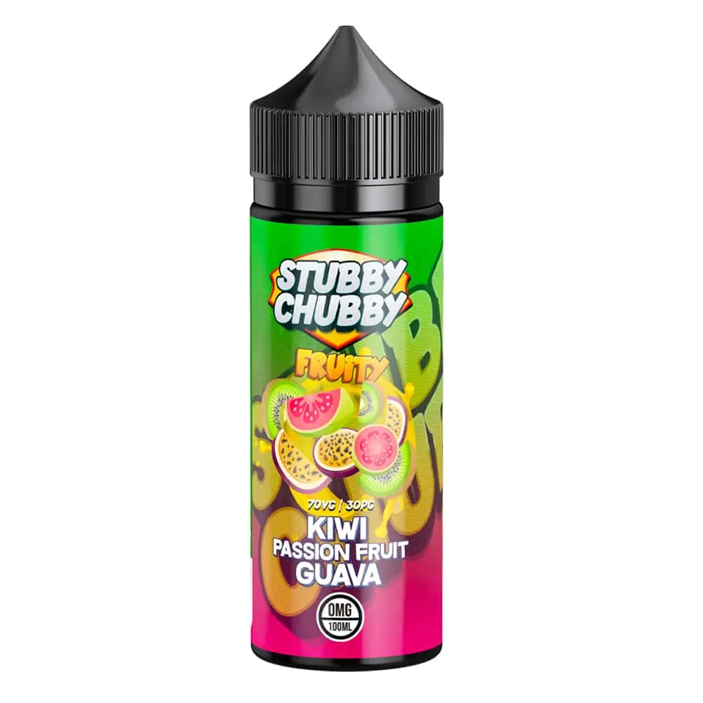  Kiwi Passion Fruit Guava Shortfill E-liquid by Stubby Chubby 100ml 