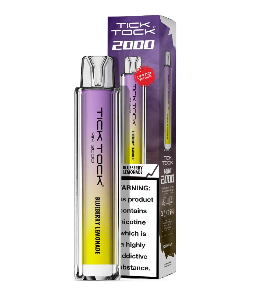 Blueberry Lemonade Tick Tock Mini 2000 Disposable Vapes 20mg