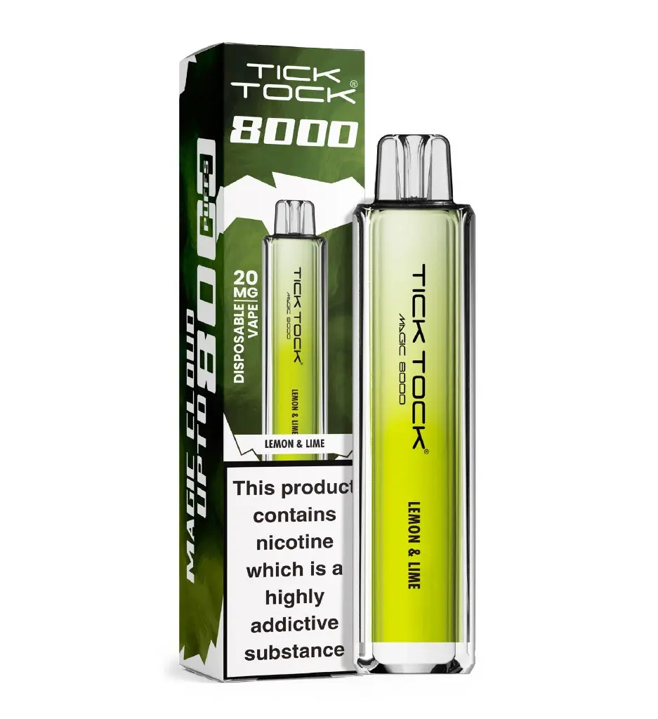  Lemon & Lime Tick Tock Magic 8000 Disposable Vape 20mg 