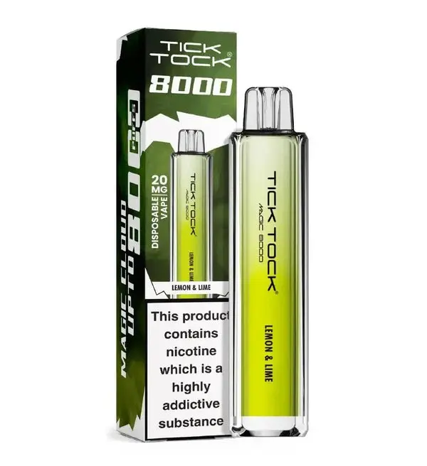 Lemon Lime Cherry Fizz Tick Tock Magic 8000 Disposable Vape 20mg