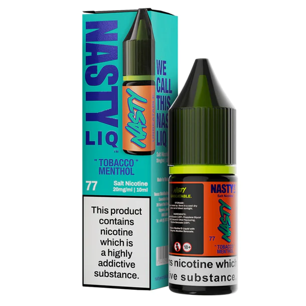 Tobacco Menthol Nic Salt E-Liquid by Nasty Liq Salts 10ml