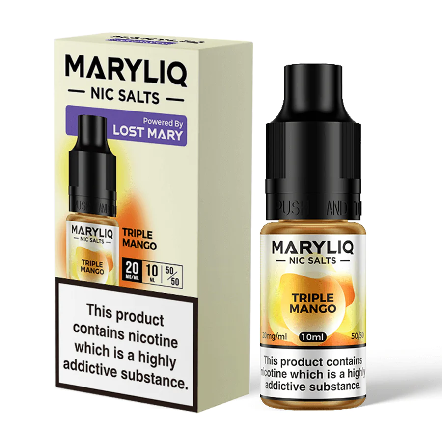  Triple Mango Nic Salt E-Liquid by Lost Mary Maryliq Salts 10ml 