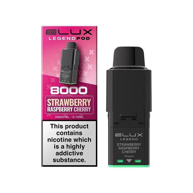 Strawberry Raspberry Cherry Elux Legend 8000 Prefilled Pod