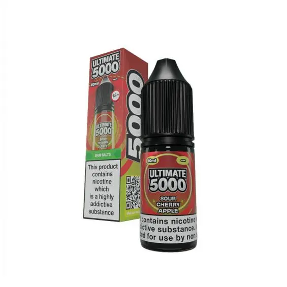  Sour Cherry Apple Nic Salt Eliquid by Ultimate Bar 5000 10ml 