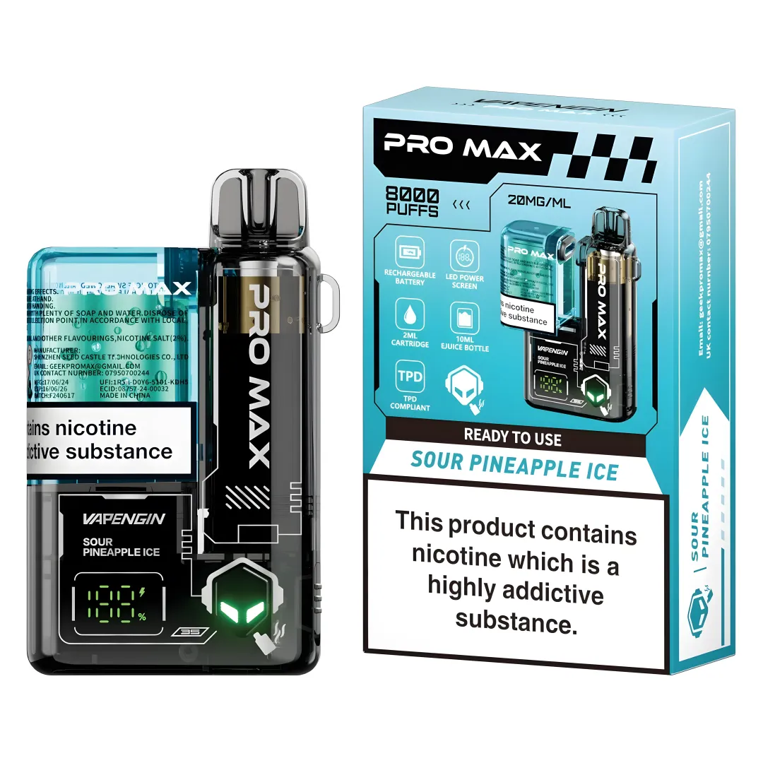 Sour Pineapple Ice Vapengin Pro Max 8000 Disposable Vape Kit