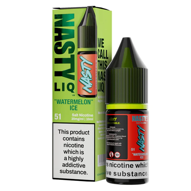 Watermelon Ice Nic Salt E-Liquid by Nasty Liq Salts 10ml