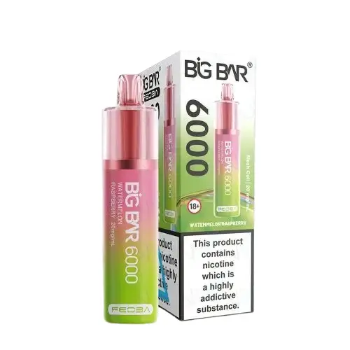 Watermelon Raspberry Feoba Big Bar 6000 Puffs Disposable Vape 20mg