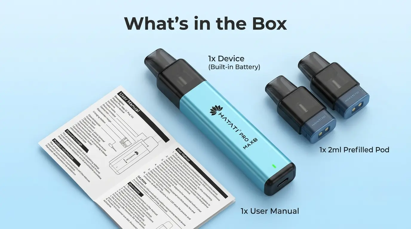 What's Included in Hayati Pro Max S1 Prefilled Pod Kit