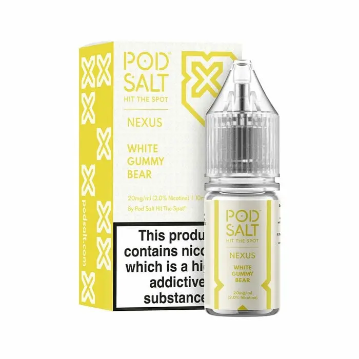  White Gummy Bear Nic Salt E-Liquid by Pod Salt Nexus 10ml  