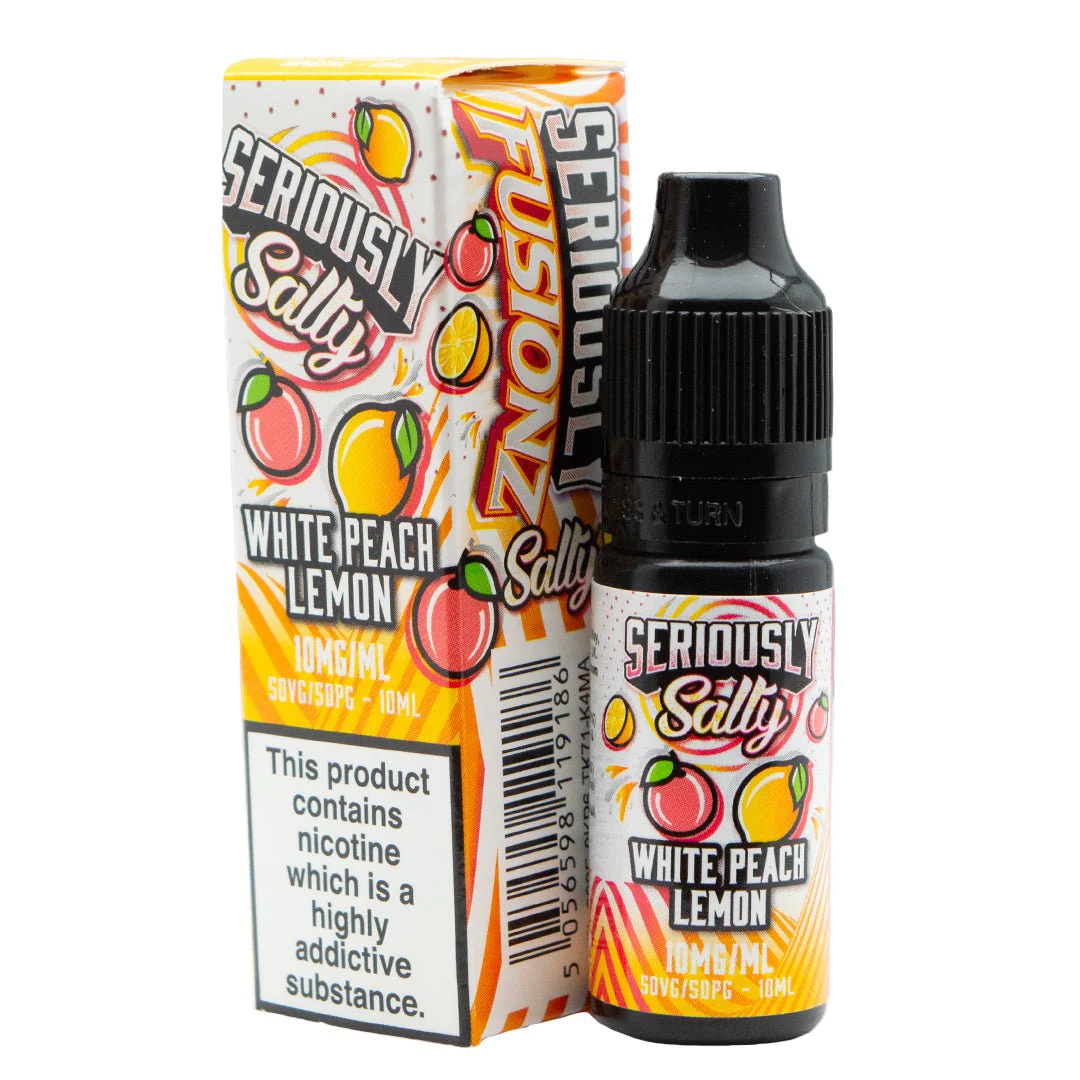  White Peach Lemon Nic Salt E-Liquid by Doozy Fusionz Salts 10ml 