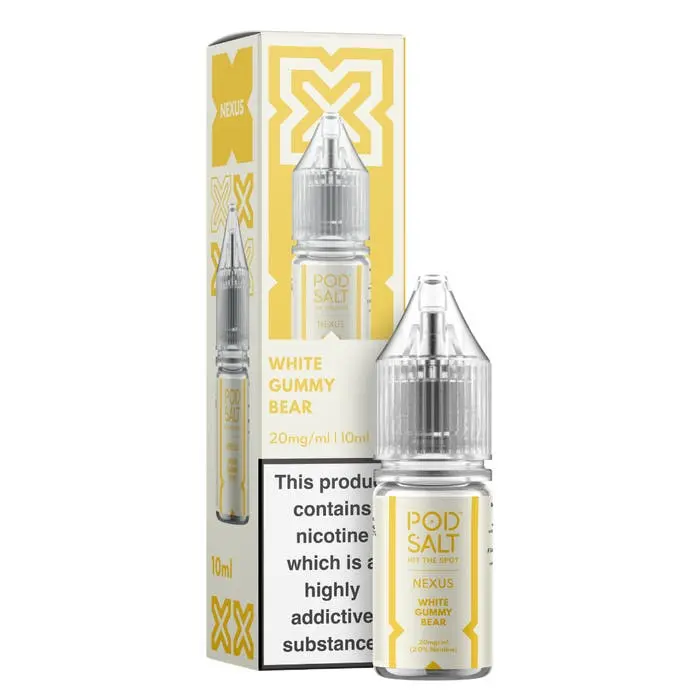 White Gummy Bear Nic Salt E-Liquid by Pod Salt Nexus 10ml 