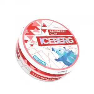 Raspberry Gum Nicotine Pouches Light by Ice Berg 20mg/g